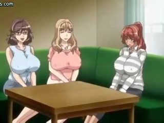 Seksi anime perempuan mendapat faraj dibentangkan